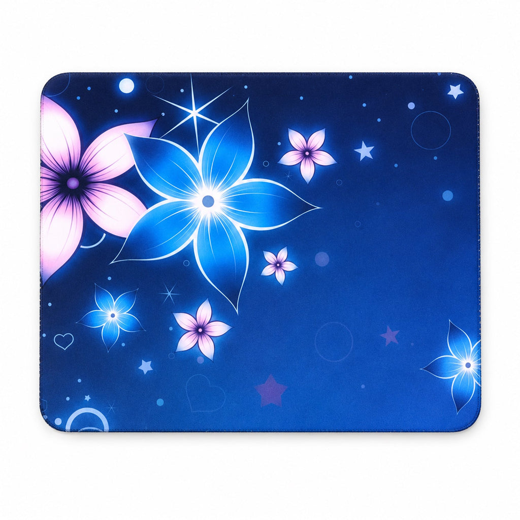 Floral Mouse Pad With Non Slip Rubber Base (1 Pc 26x21 Cm)