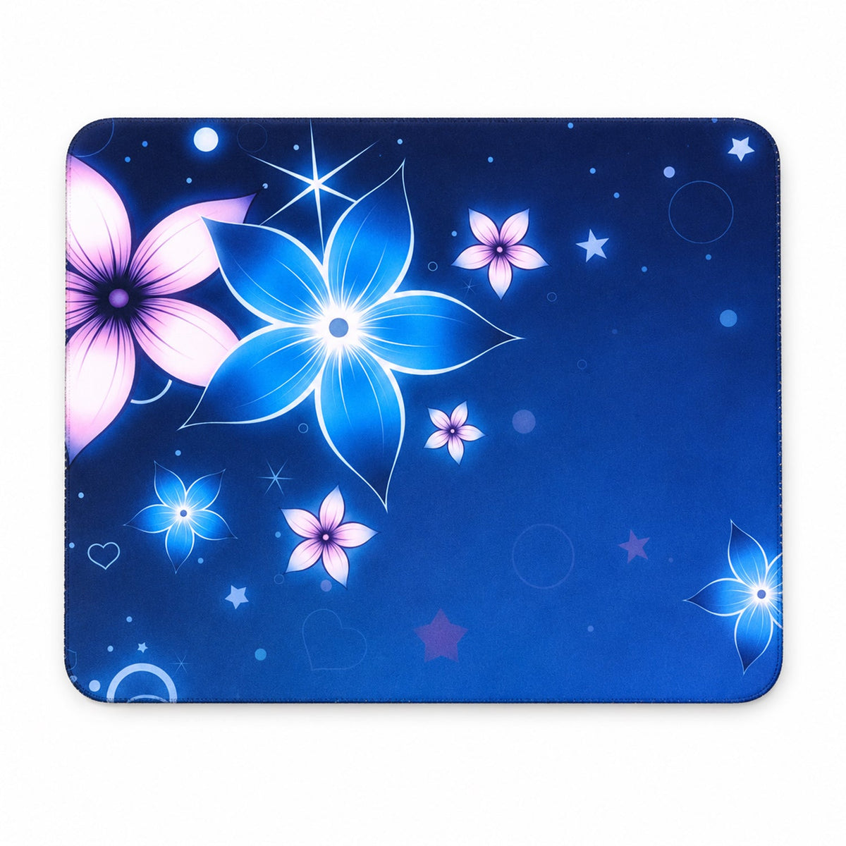 Floral Mouse Pad With Non Slip Rubber Base (1 Pc 26x21 Cm)