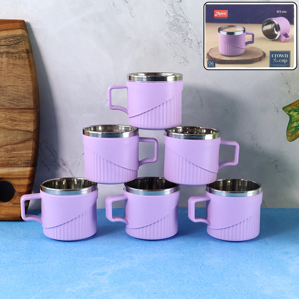 Apex Sturdy Tea  Coffee Cup - (6 Pc  Set)
