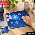 Floral Mouse Pad With Non Slip Rubber Base (1 Pc 26x21 Cm)