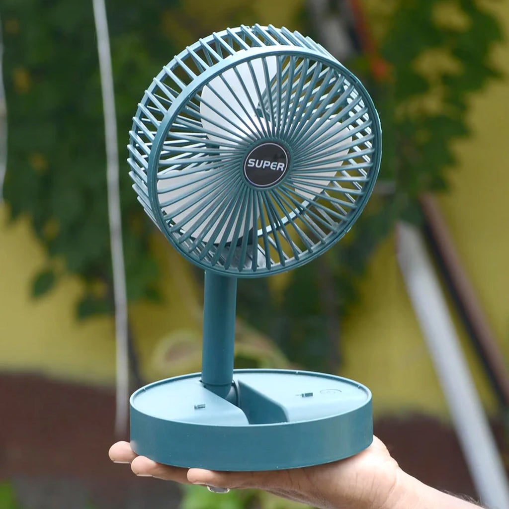 Foldable Mini Desk Fan With Adjustable Height And Angle (1 Pc)